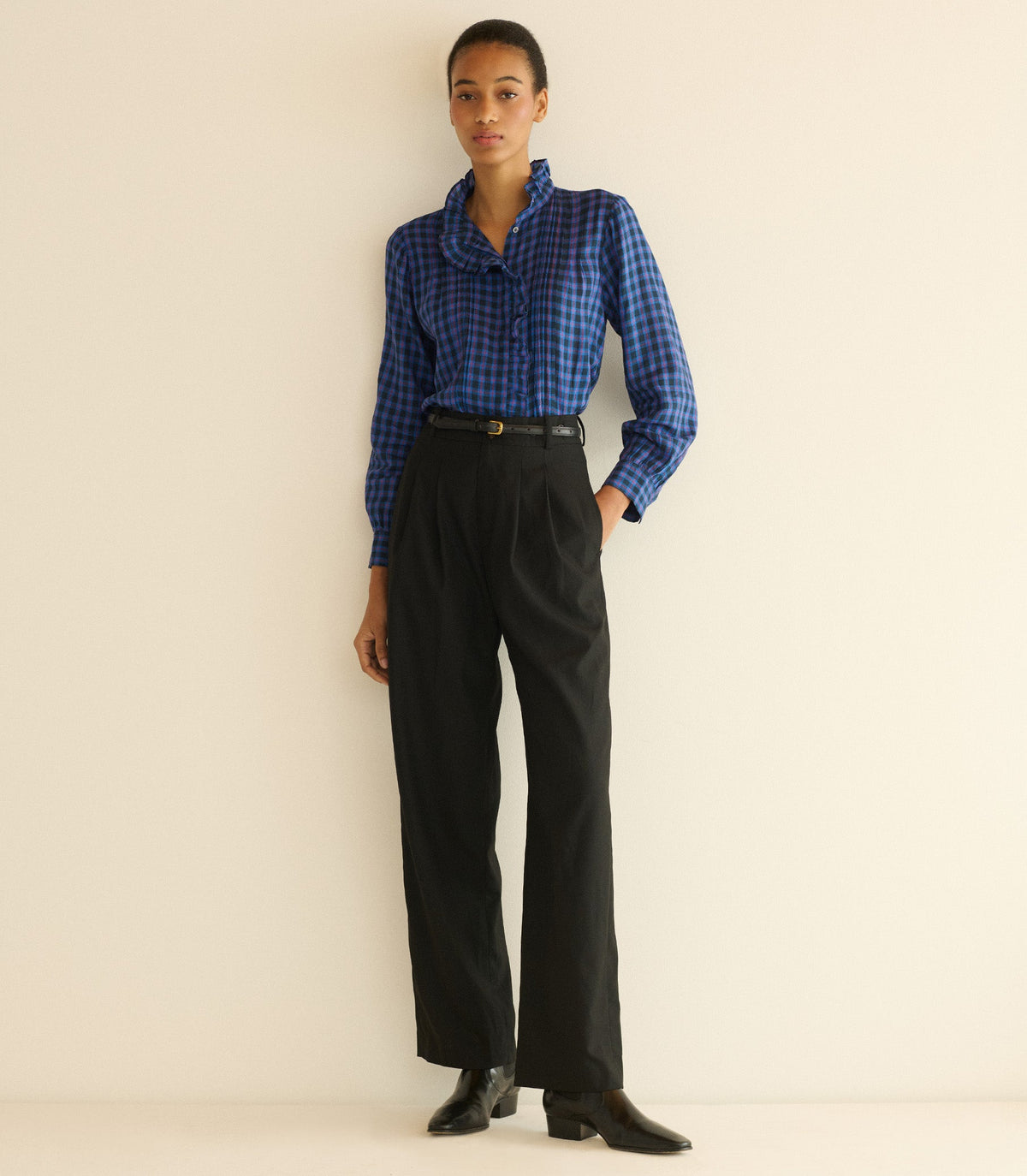 BARRETT TOP -- CHAMONIX PLAID