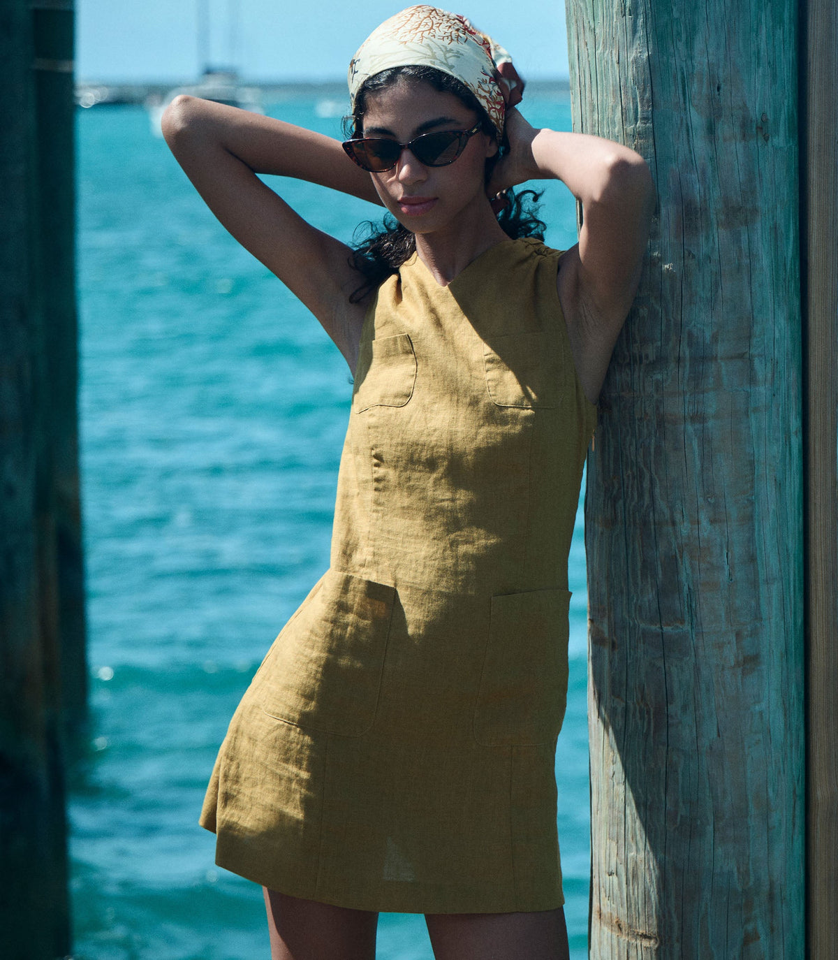 BENNETTE DRESS -- GOLDEN OLIVE
