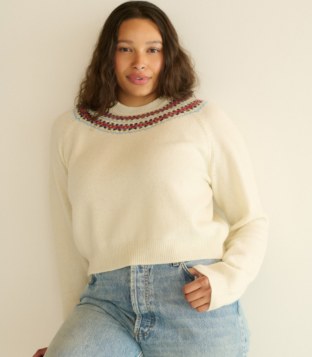 BONIFACE SWEATER -- IVORY ANNECY FAIR ISLE