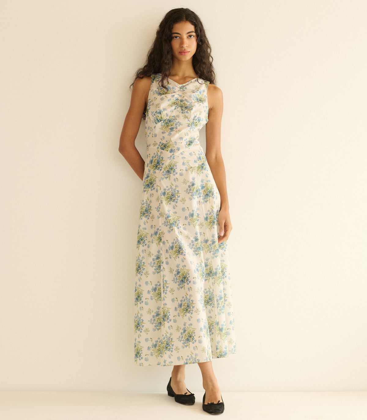 BRUNA DRESS -- CRÈME LANTANA FLORAL
