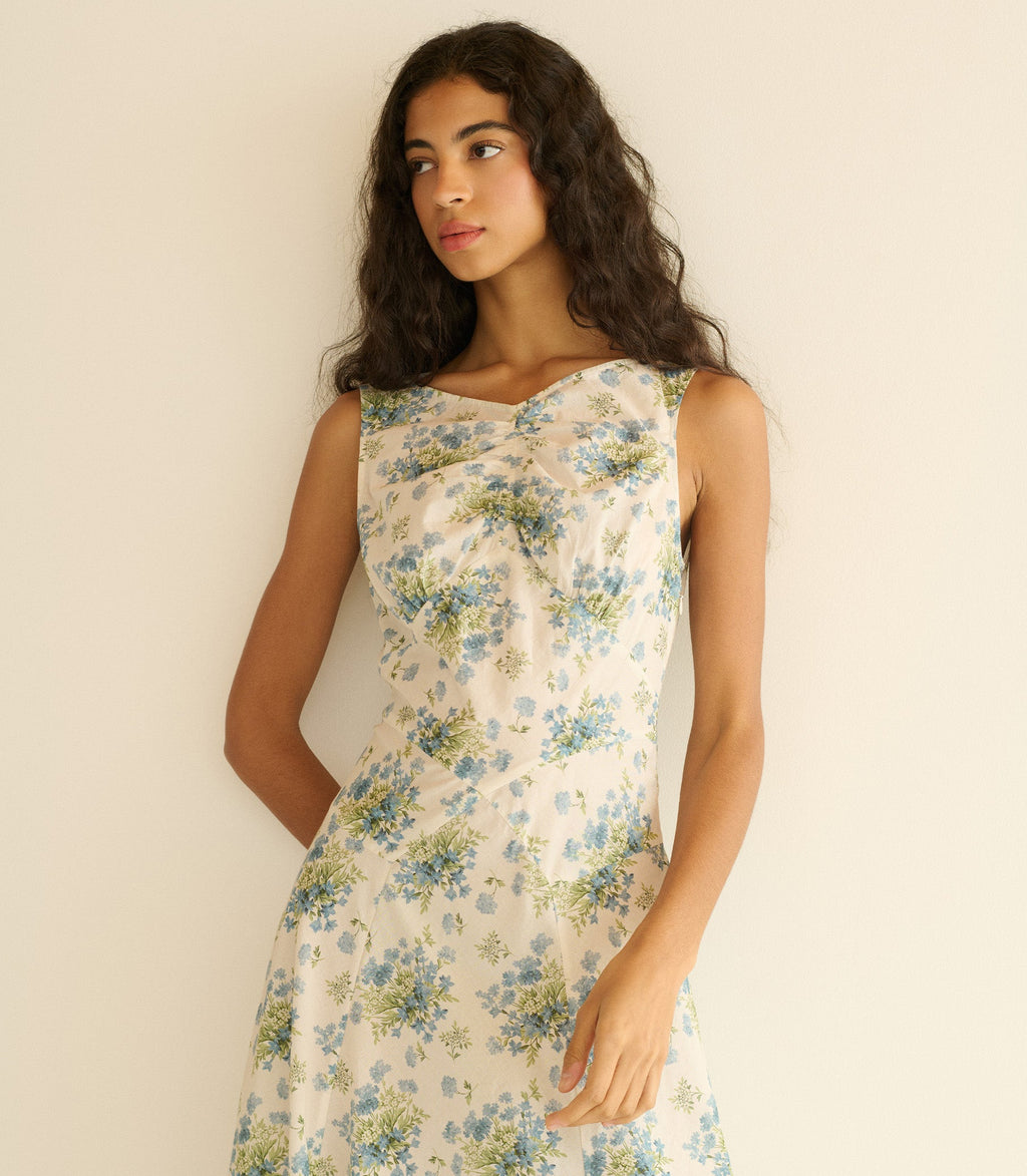 BRUNA DRESS -- CRÈME LANTANA FLORAL