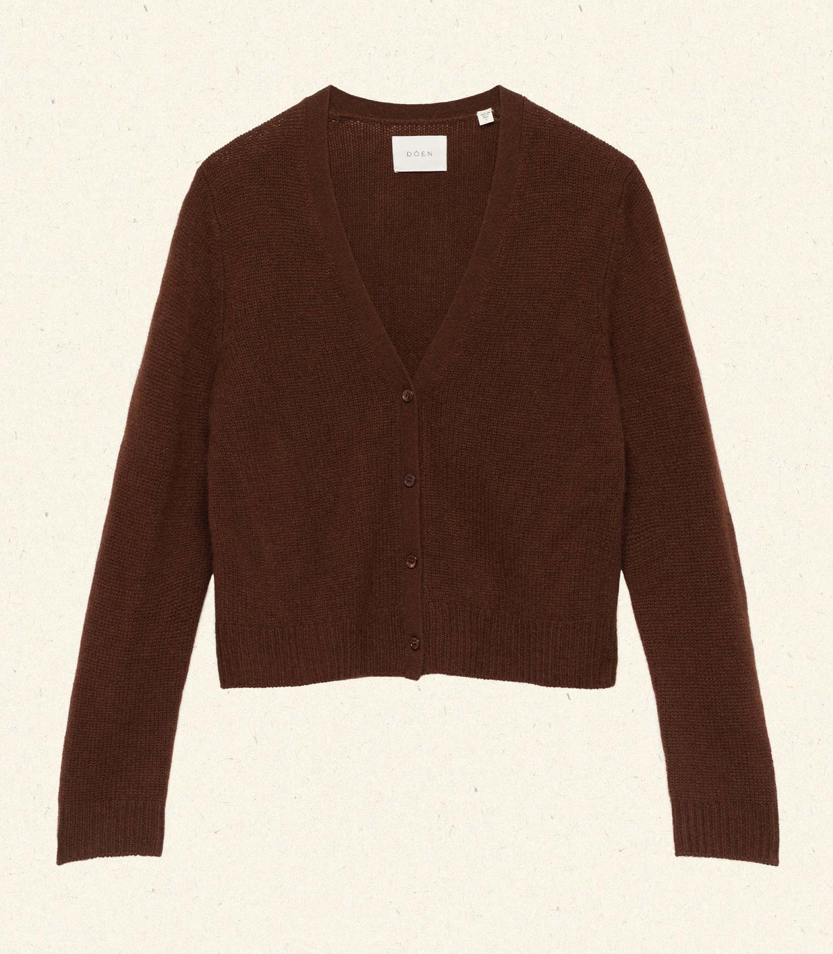 CAMERON CASHMERE CARDIGAN -- DARK UMBER