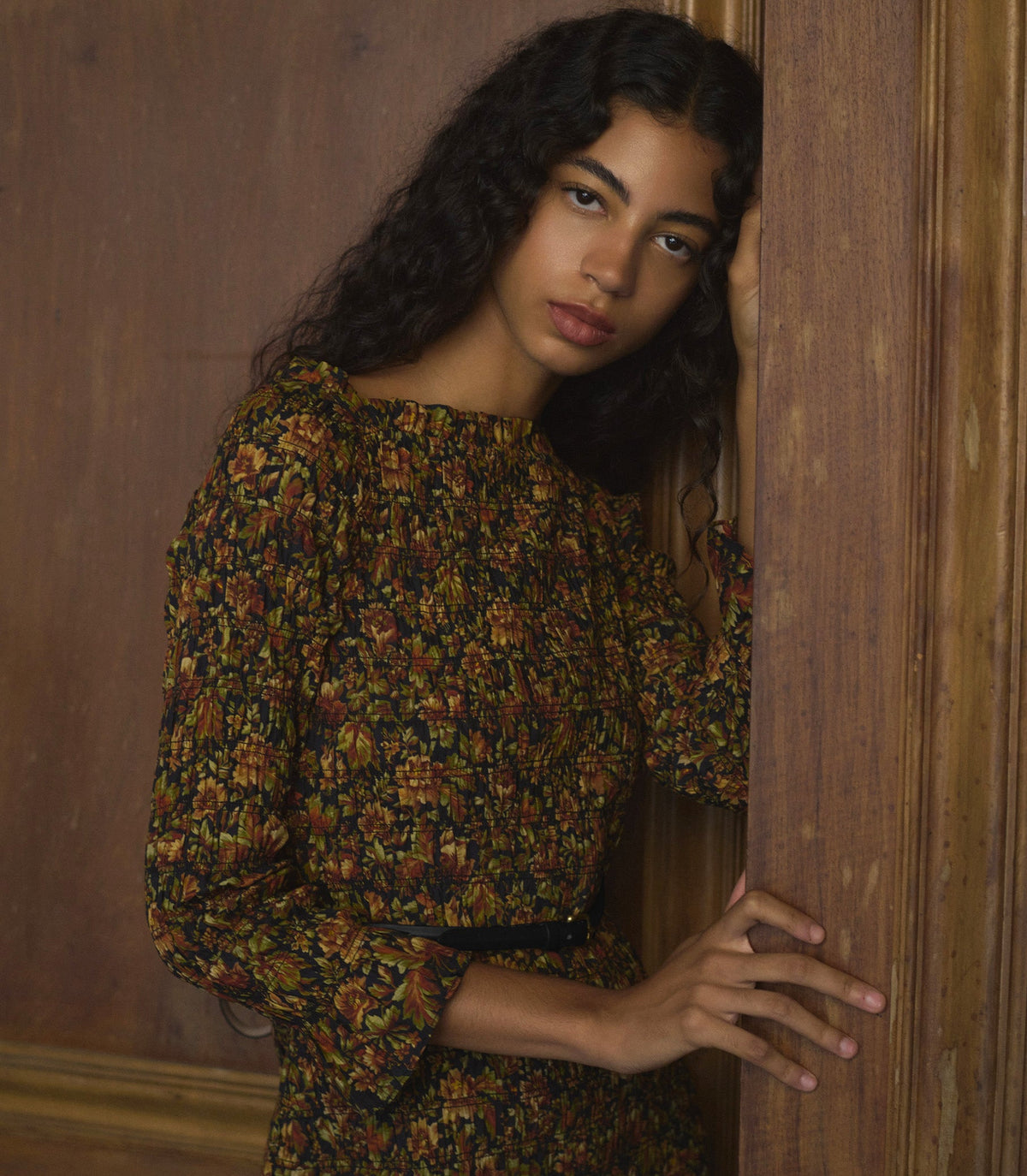 CECILLIA DRESS -- NOIR RÊVE DES JARDINS