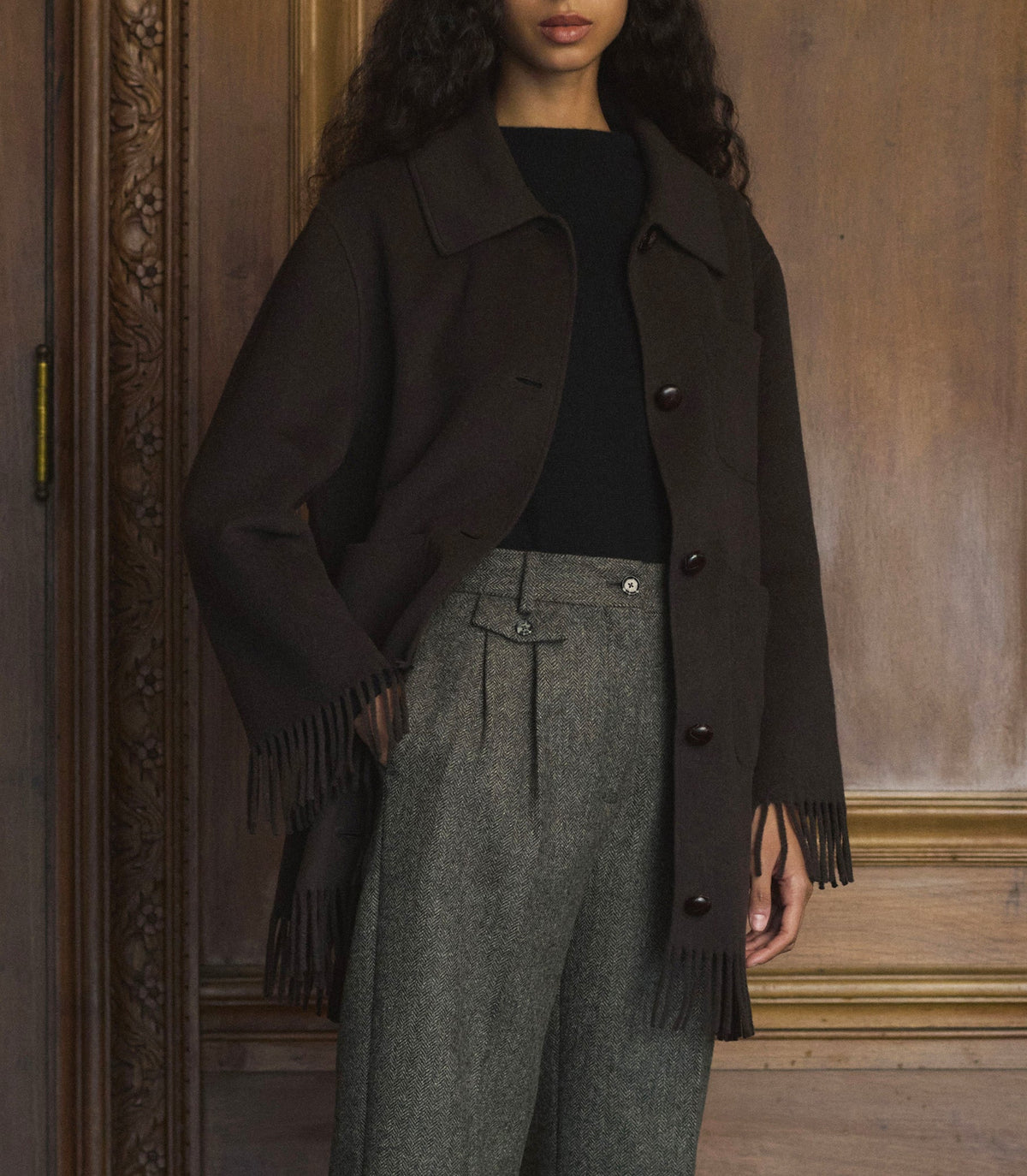 CHESTER PANT -- ENGLISH HERRINGBONE
