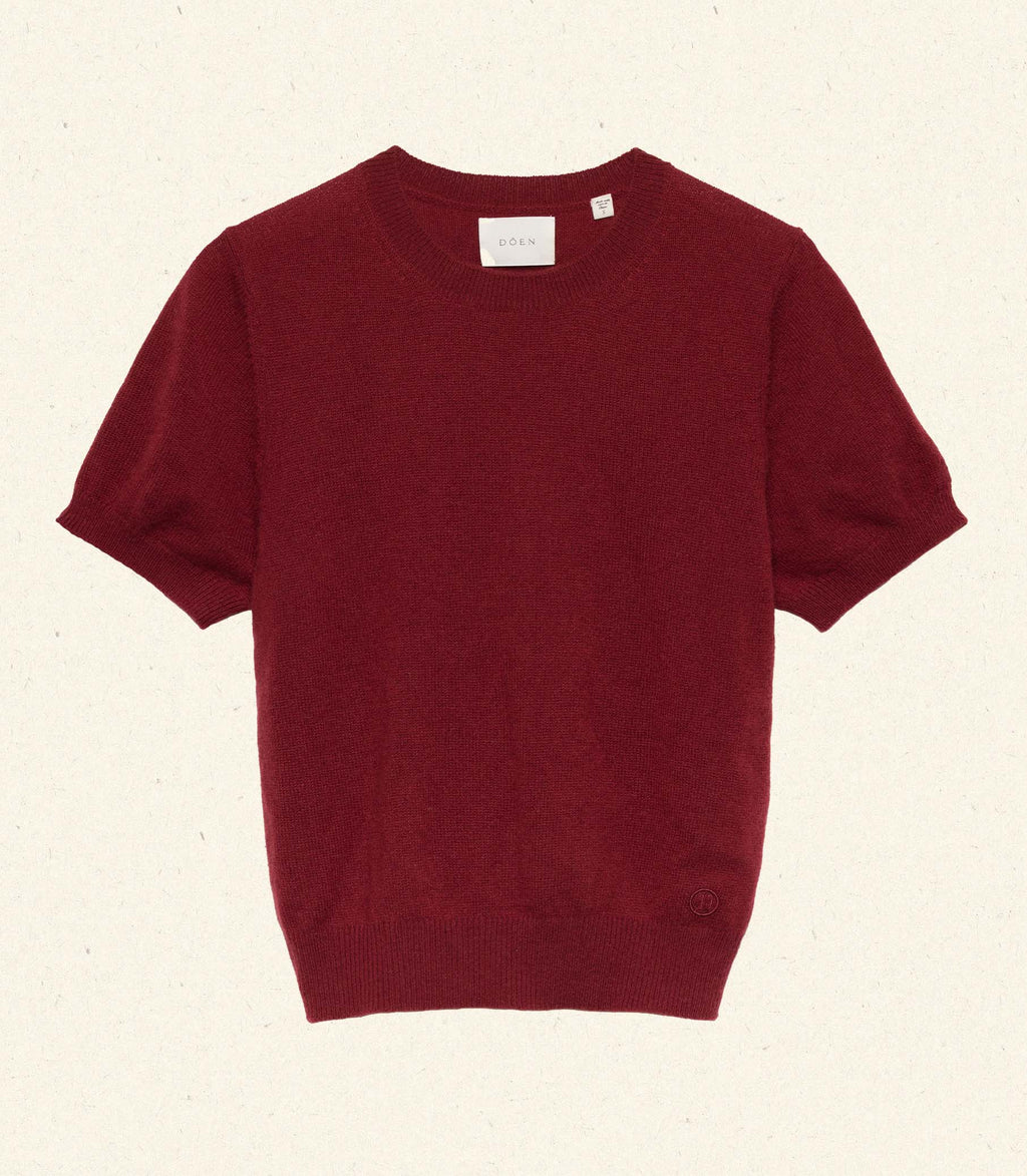 COLOMBE CASHMERE TOP -- MALBEC