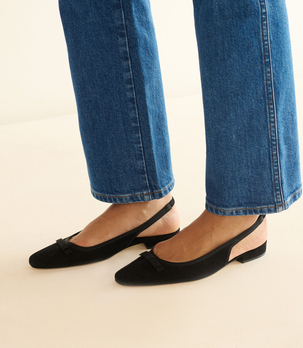 COSSIMA SLINGBACK -- BLACK SUEDE