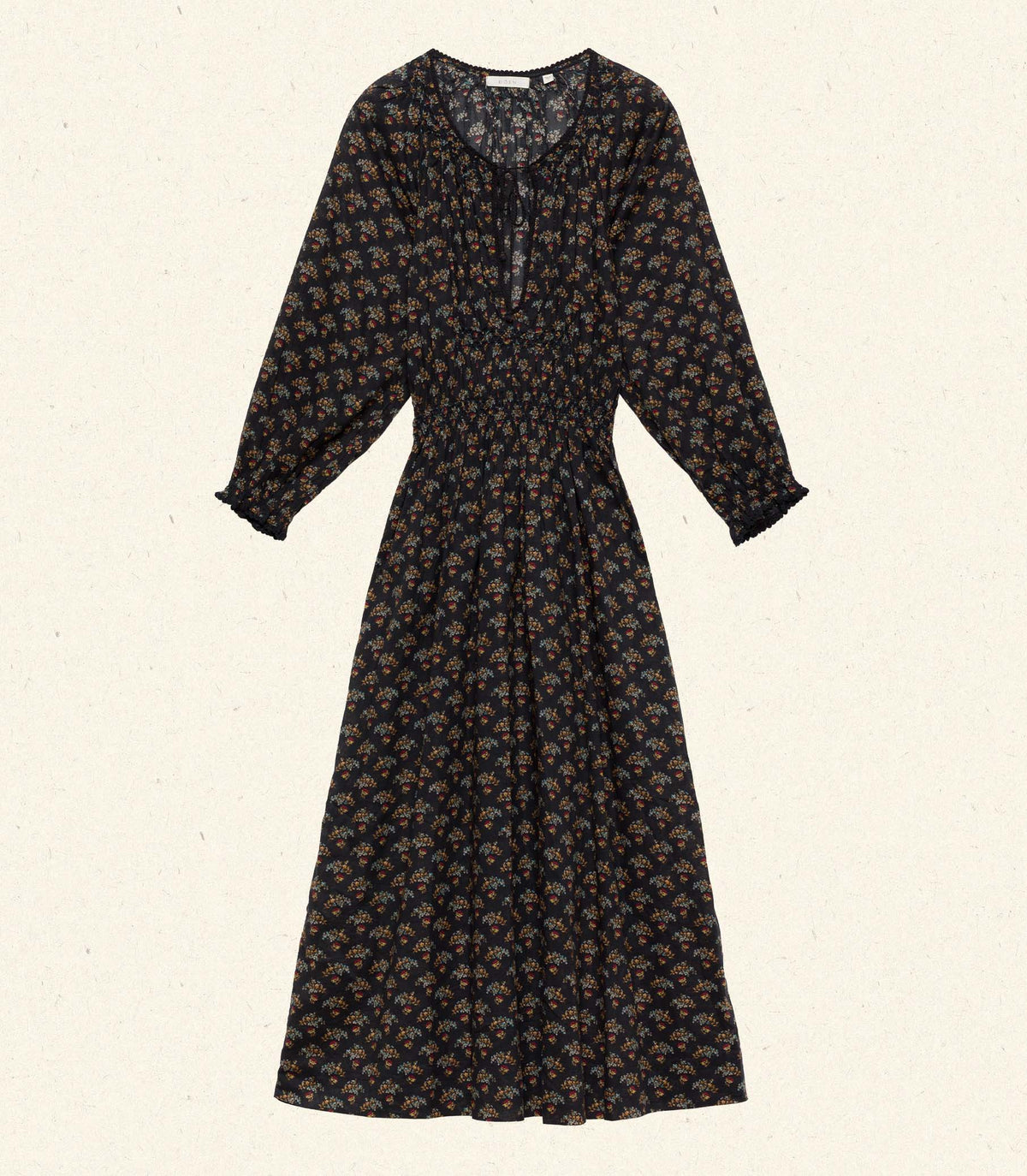 DELFINA DRESS -- DELPHINIUM FLORAL