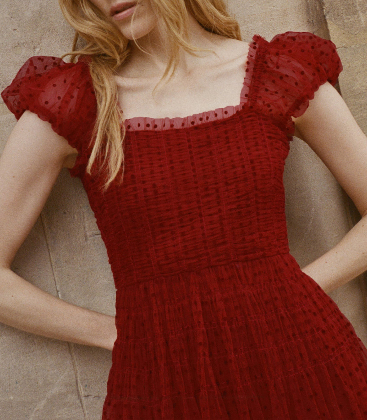 PAMELINA DRESS -- ROSSO