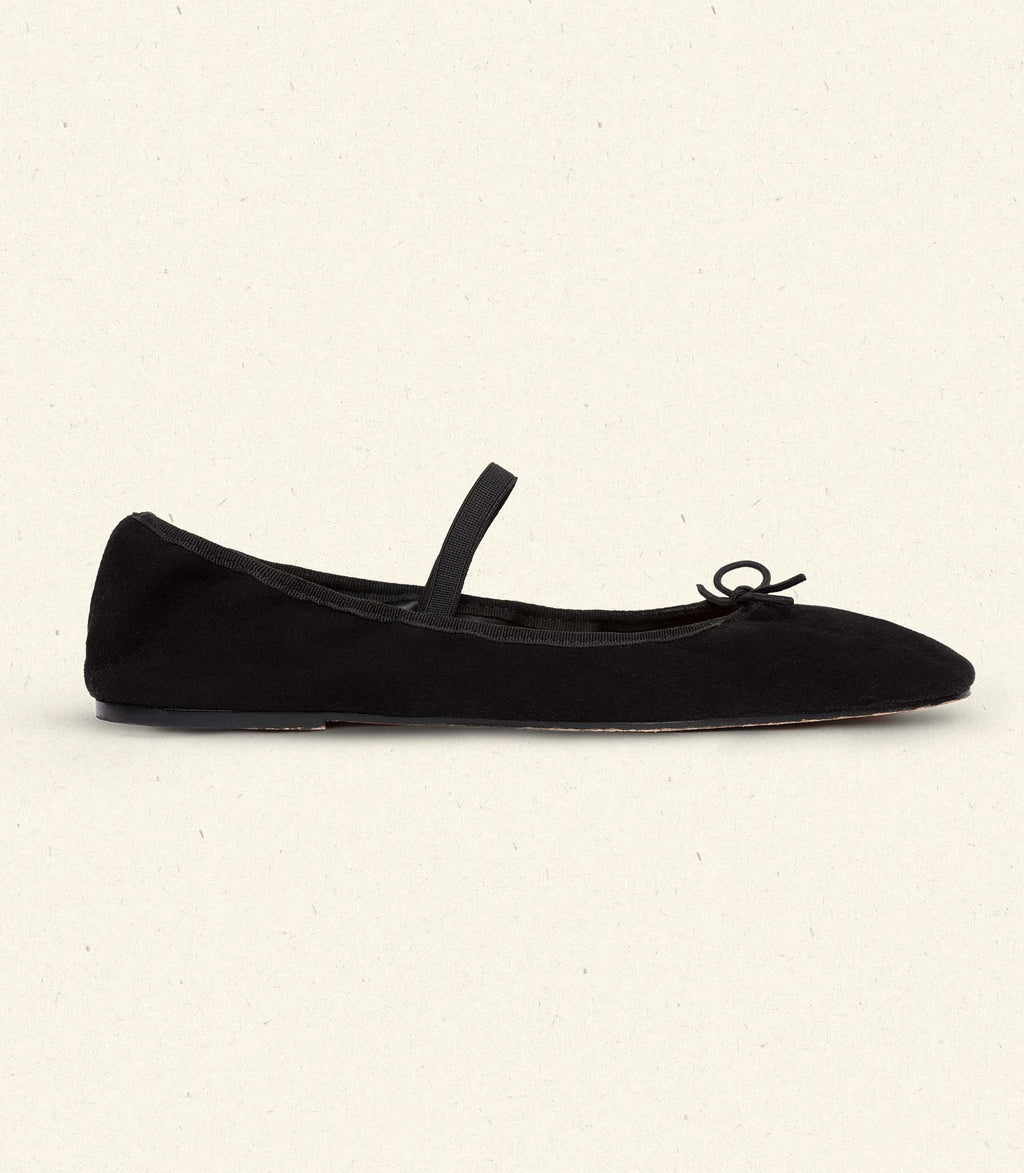 ELENI MARY JANE -- BLACK SUEDE