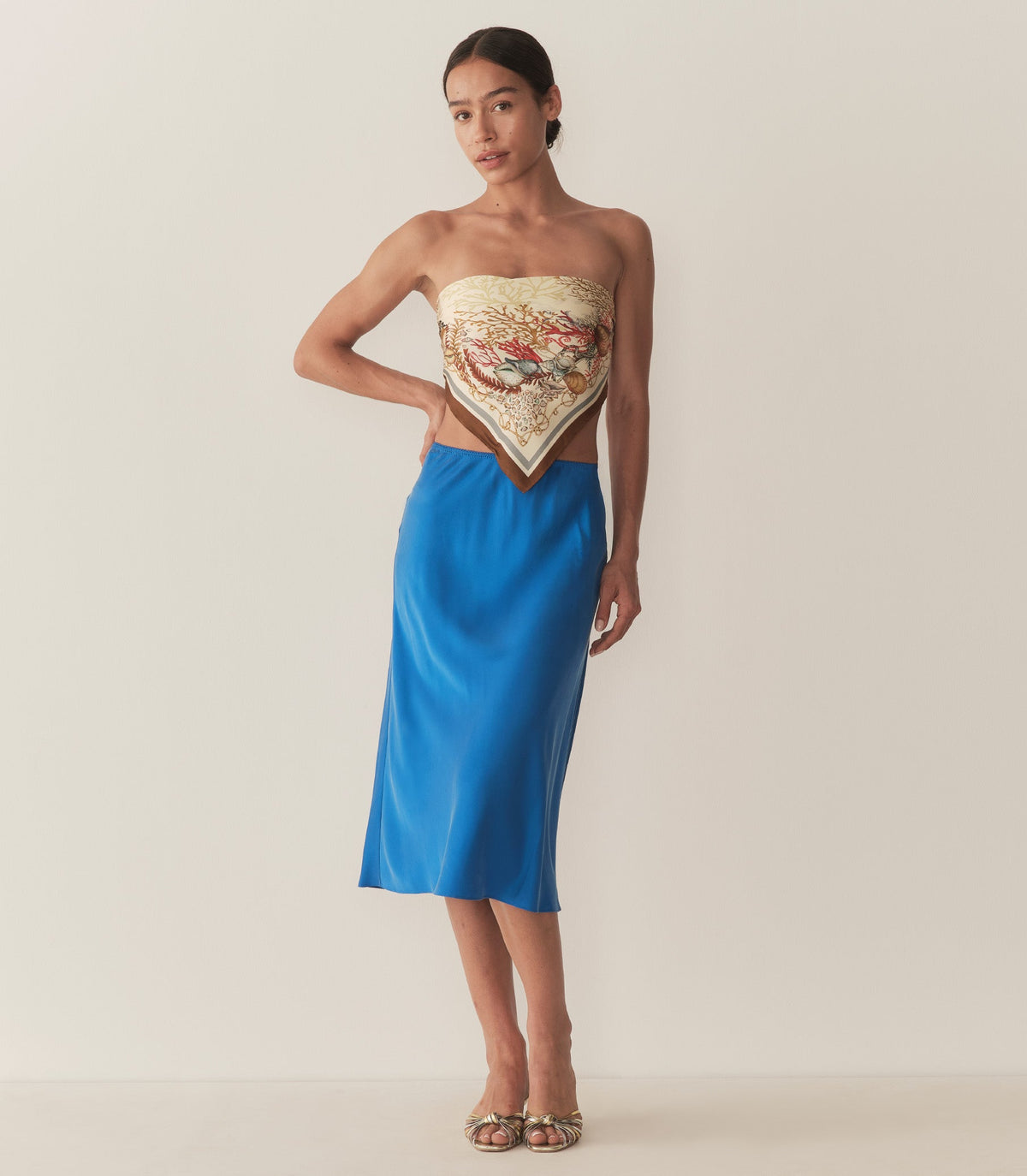 ELOWENA SKIRT -- BLUE TOURMALINE