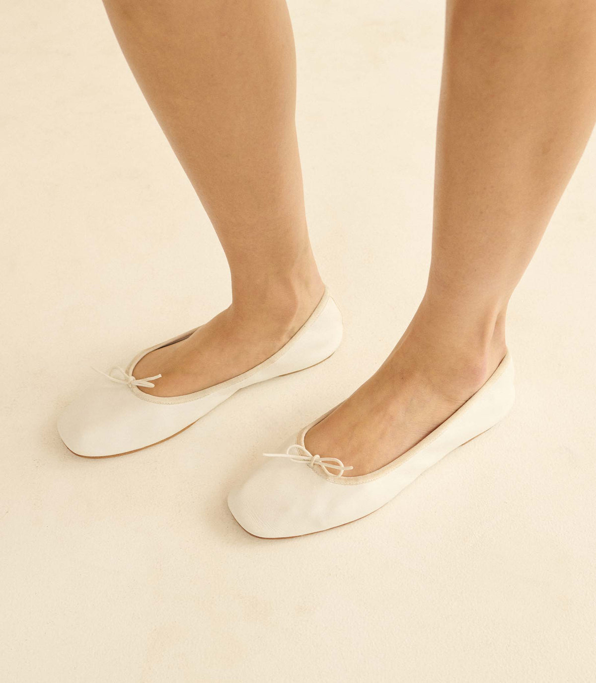 FIFI BALLET FLAT -- WHITE NAPPA