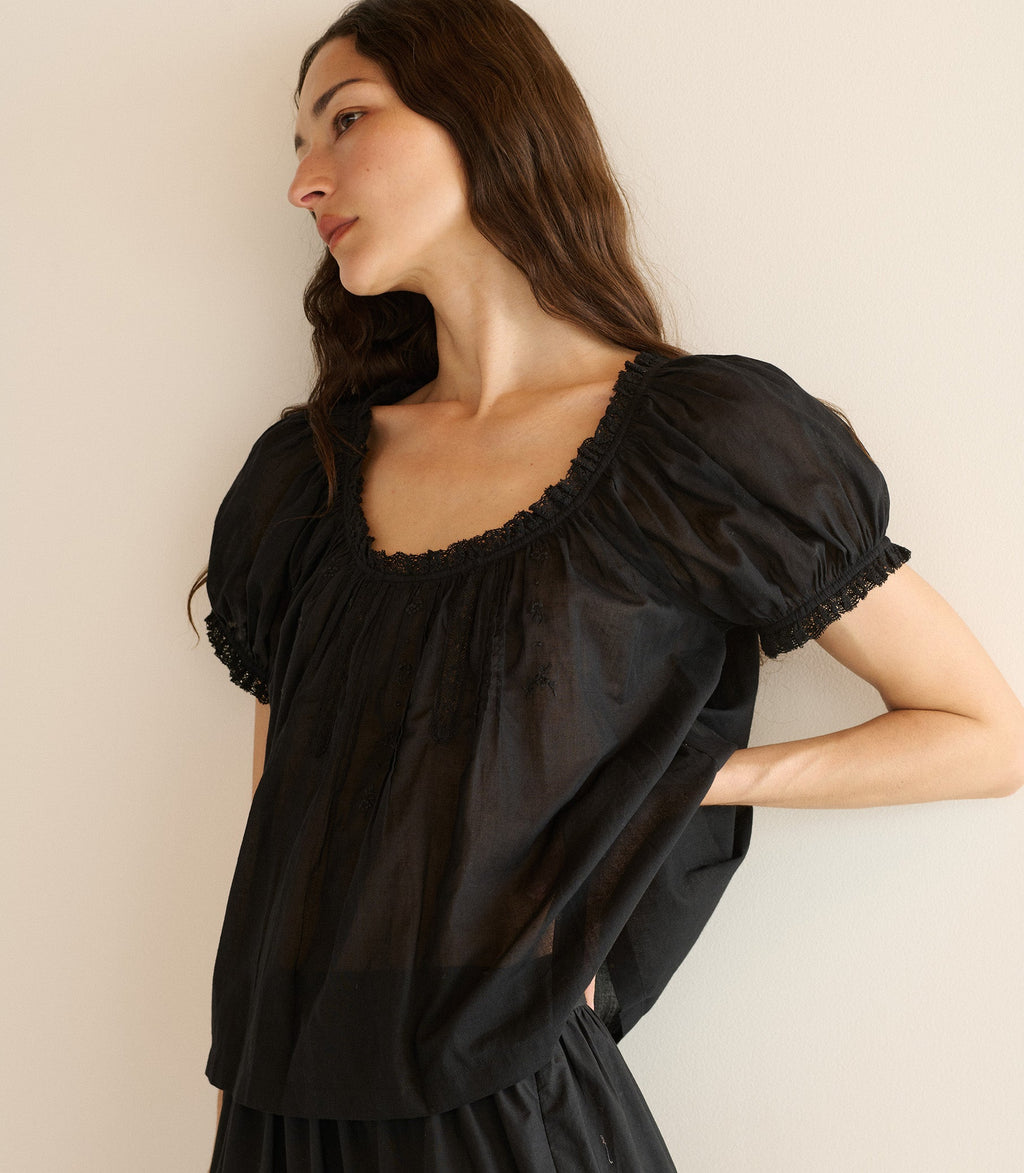 FREDERICA TOP -- BLACK