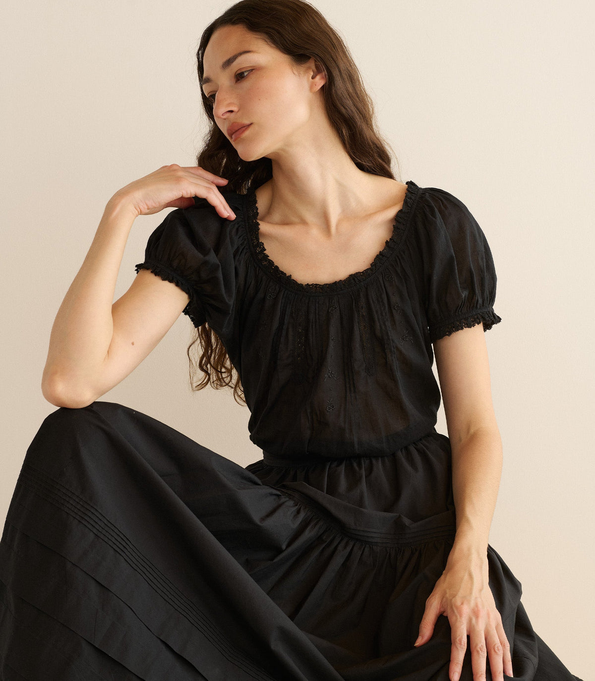 FREDERICA TOP -- BLACK