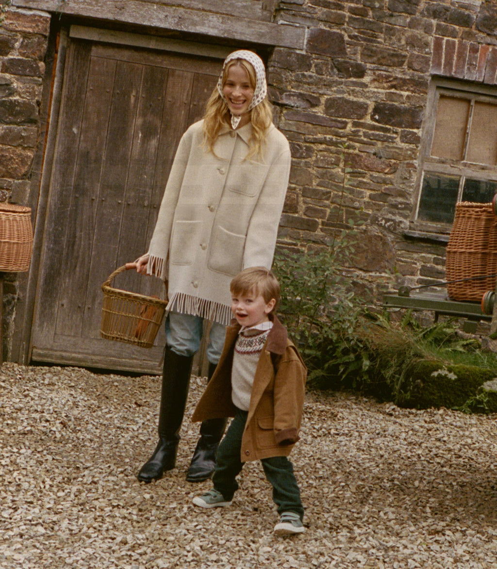 GERMAIN FRINGE COAT -- BUTTER CREAM