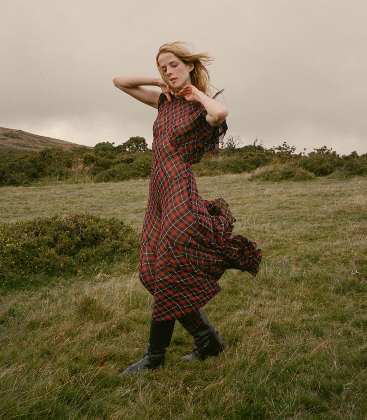 GILLIANNE DRESS -- ADALINE PLAID