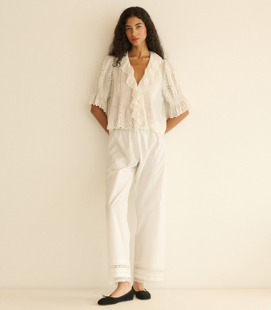 HENRI TOP -- SALT EYELET