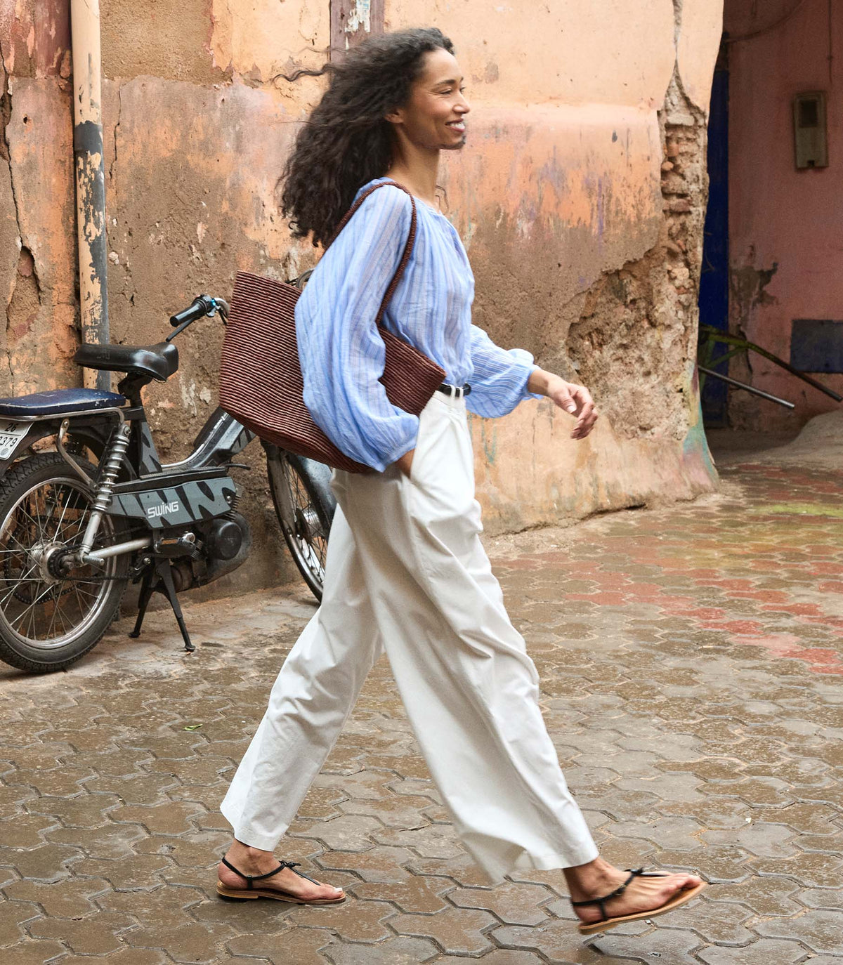 JONIE TOP -- SALERNO STRIPE
