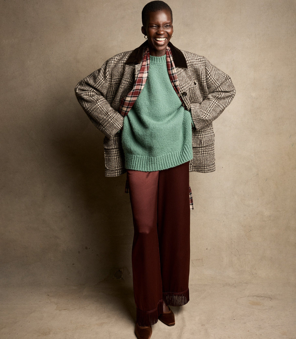 LANGSTON JACKET -- LASCELLE HOUNDSTOOTH CHECK