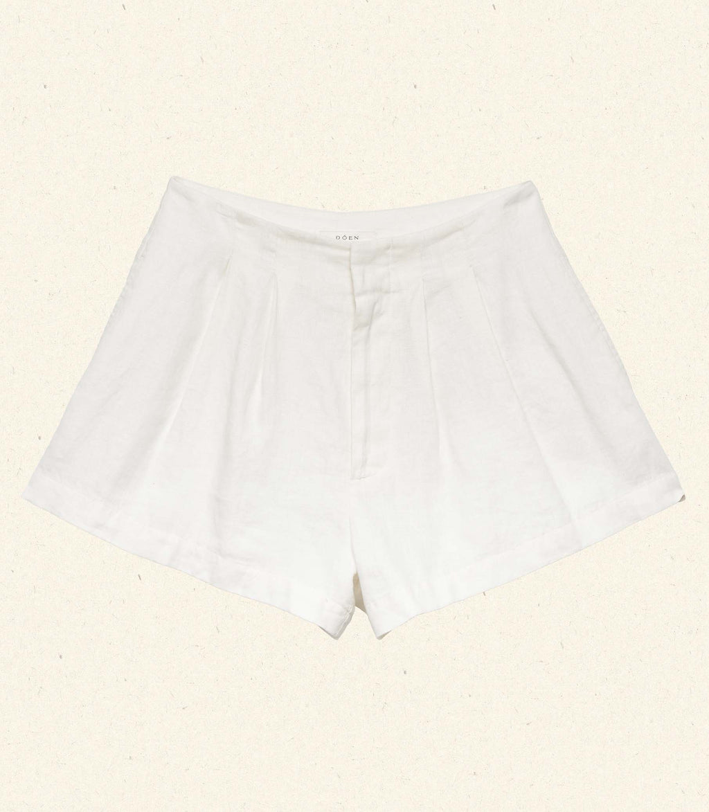 LARUE LINEN SHORT -- SALT