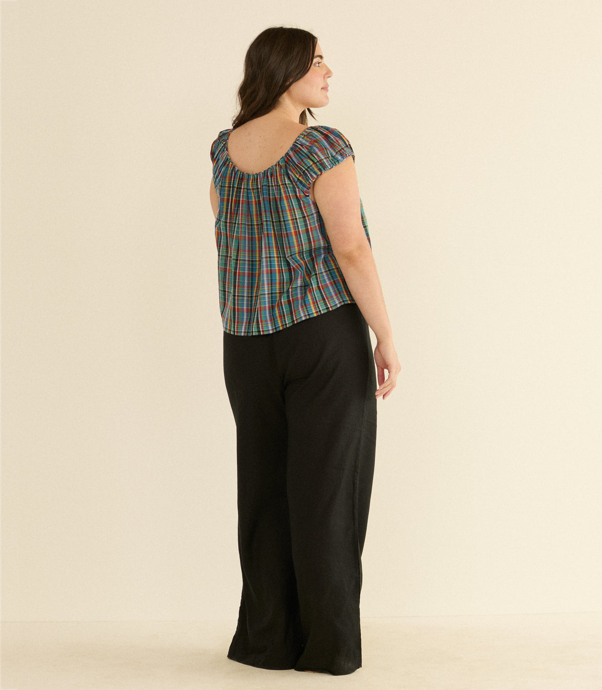 LAVON LINEN PANT -- BLACK