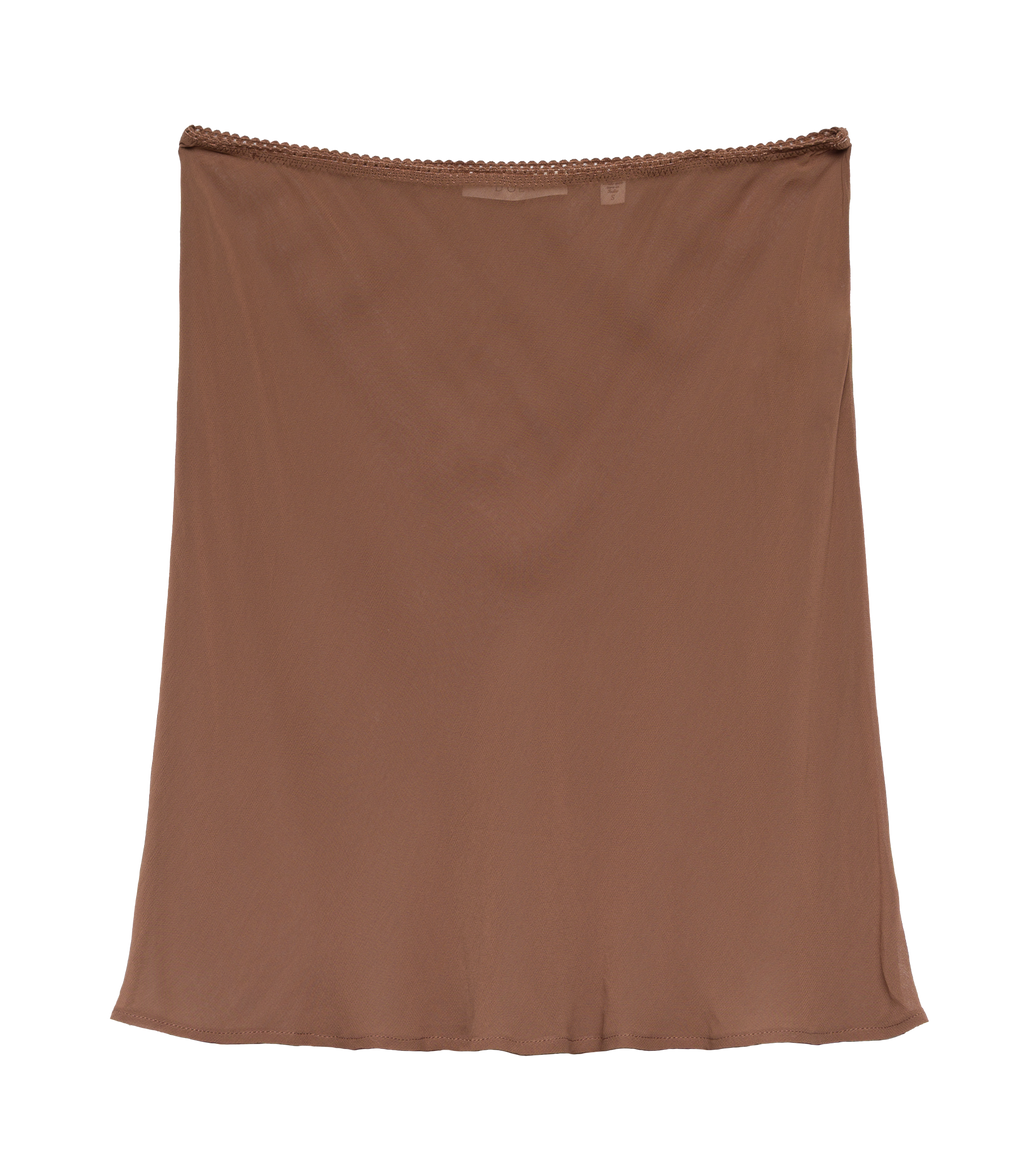 MINI SKIRT SLIP -- CAROB