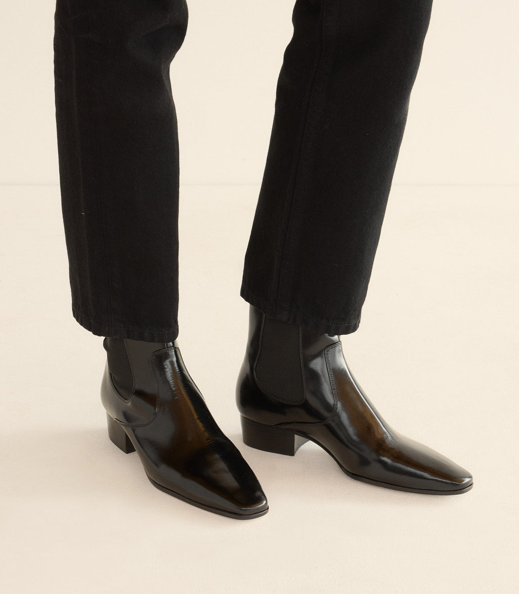 NORMANDY BOOT -- BLACK BOX CALF