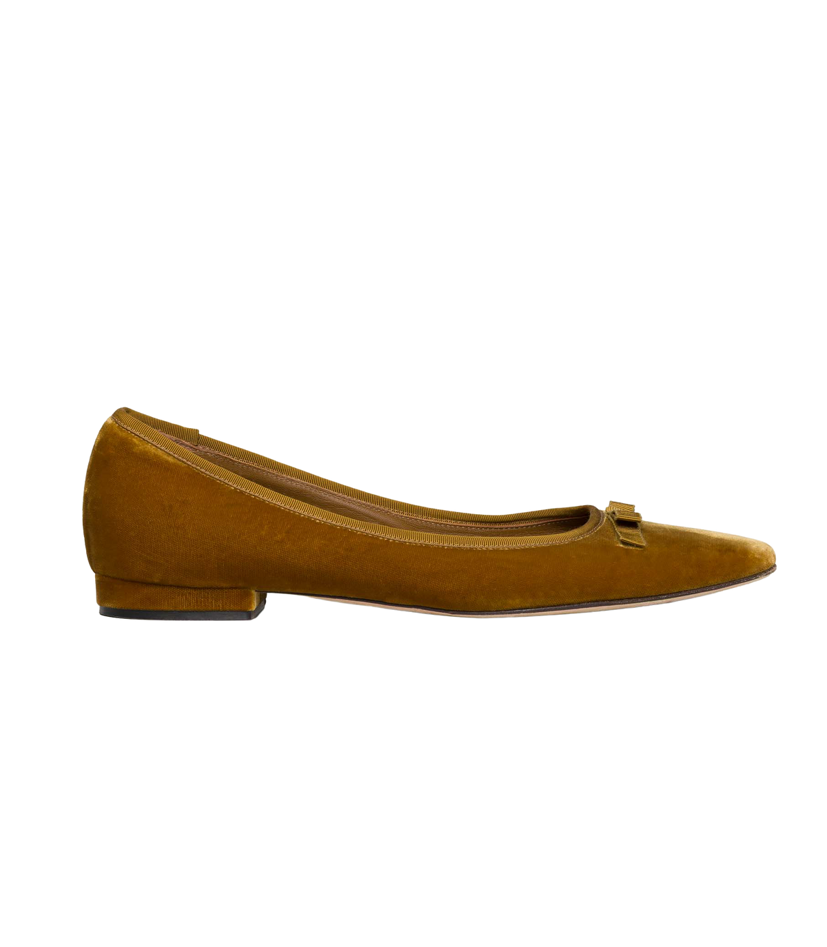 ODETTE BALLET FLAT -- CURRY VELVET
