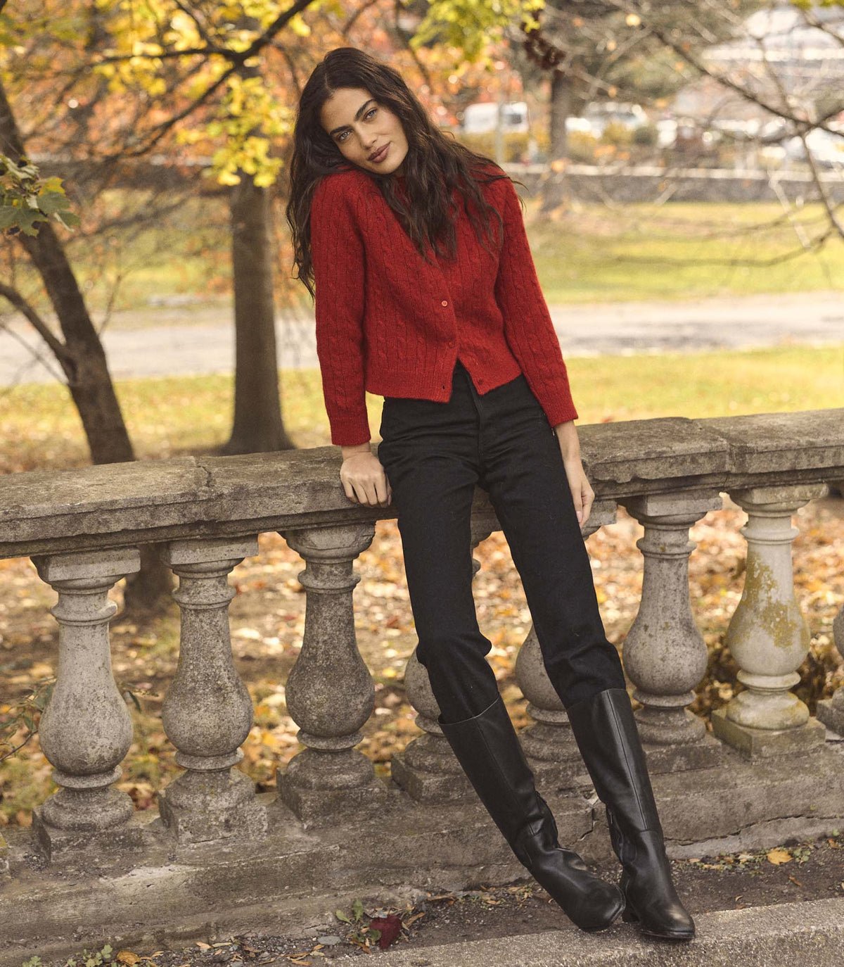 PENROSE CARDIGAN -- CERISE