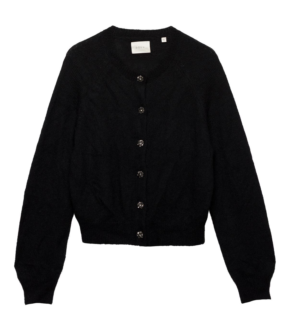 PETRA CRYSTAL CARDIGAN -- BLACK