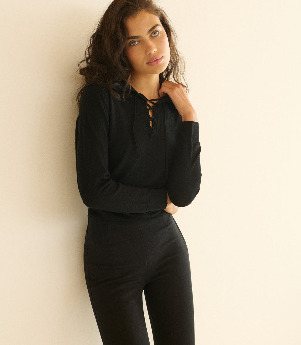 REED SWEATER -- BLACK