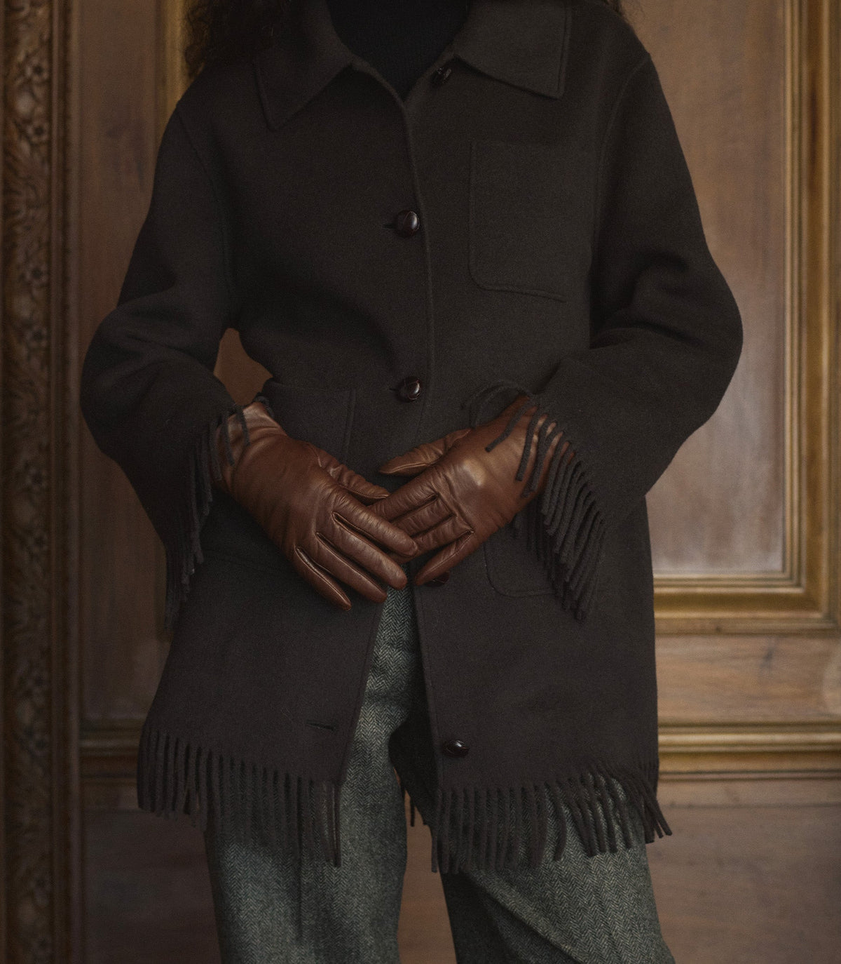 RHINE GLOVES -- CORK LEATHER