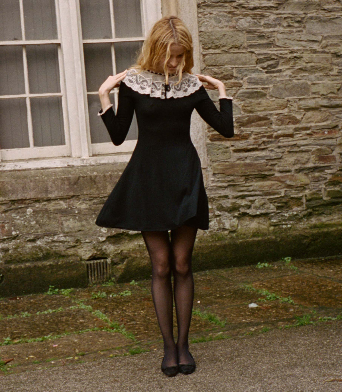 SANDRINE DRESS -- BLACK