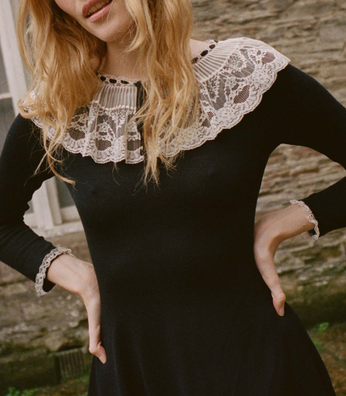 SANDRINE DRESS -- BLACK