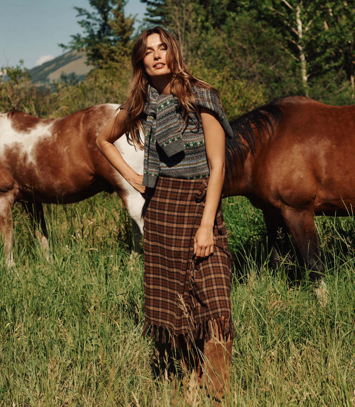 SASKIA SKIRT -- CORNWALL PLAID