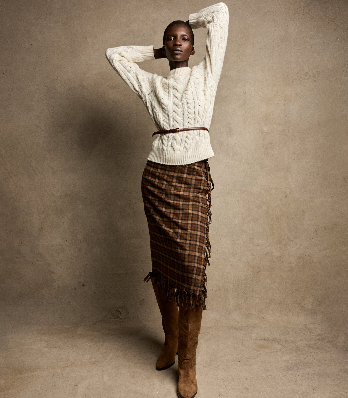 SASKIA SKIRT -- CORNWALL PLAID