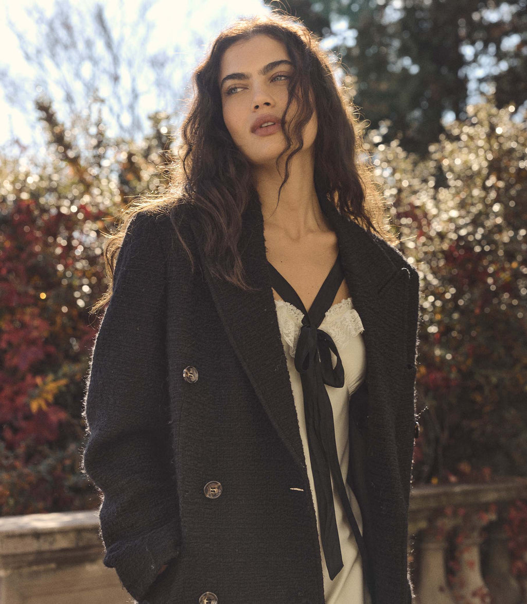 WILHELMINA COAT -- BLACK
