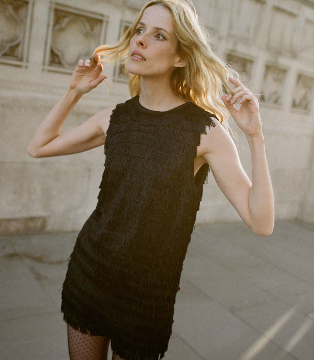 SOIRÉE TUNIC TOP -- BLACK