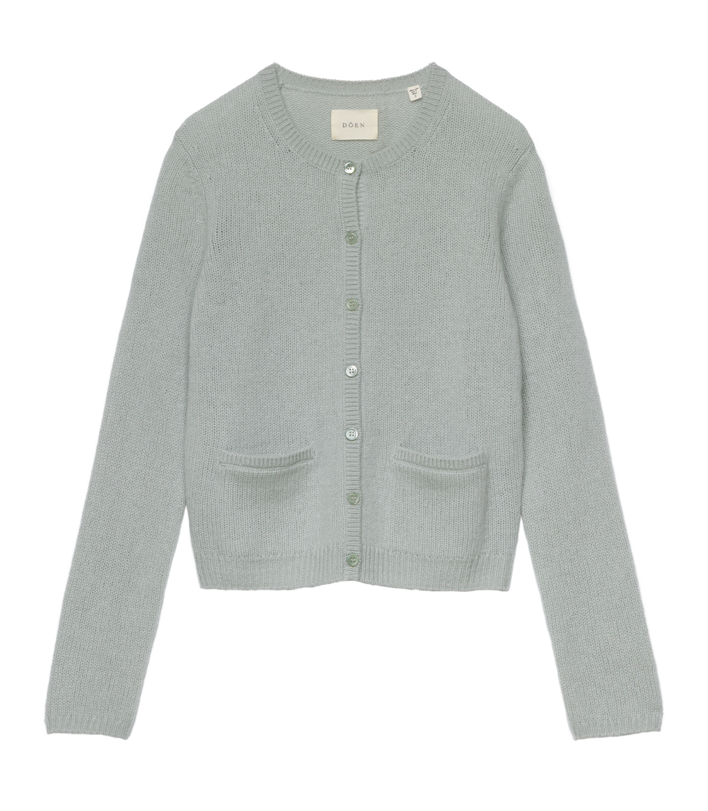 THEA CASHMERE CARDIGAN -- EUCALYPTUS